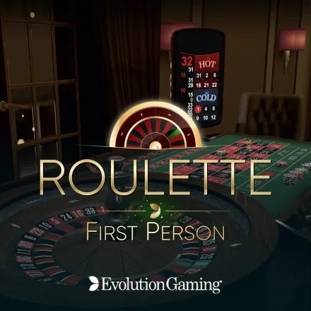 First Person Roulette casino game by Evolution – featured logo at SpinsofGlory Casino