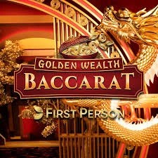 Golden Wealth Baccarat online game logo by Evolution on spinsofglorycasino.at